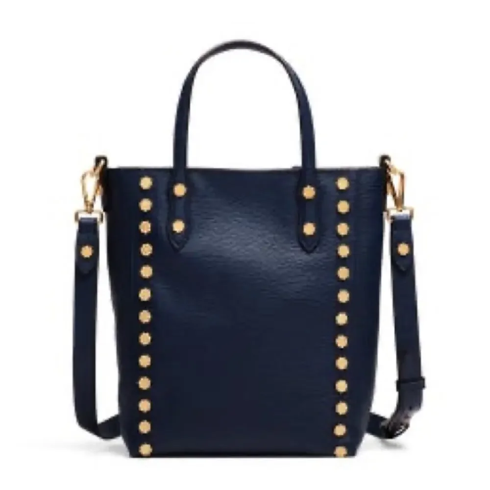 ANNABEL INGALL Leather Daisy Stud Tote in Navy - $465.